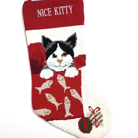 Other - Cat Christmas Stocking Quality Nice Kitty